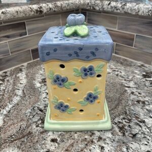 Pfaltzgraff Summer Breeze 2 Pc Large Candle Holder Tealight Votive Lantern EUC